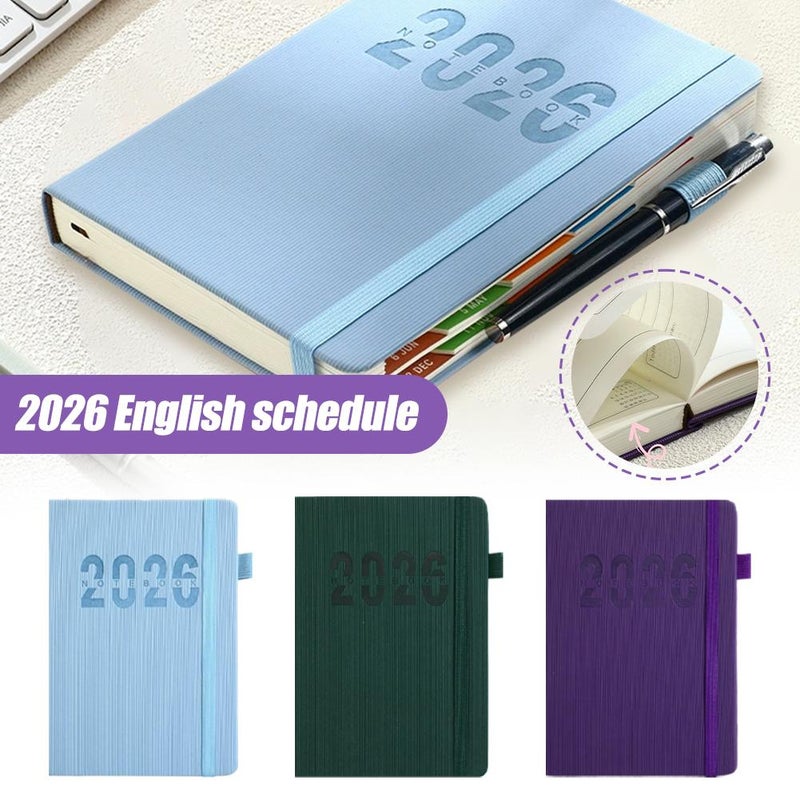 2026 Planner -  January - December 2026, Weekly & Monthly Spreads, 2026-Calendar Planner, A5 Hardcover Academic Calendar with Date for School & Office Schedule (Blue) - Image 2